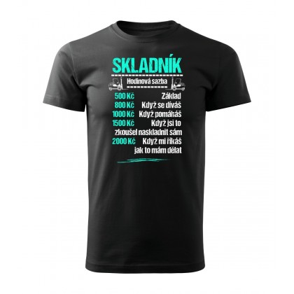 Tričko Skladník - sazba